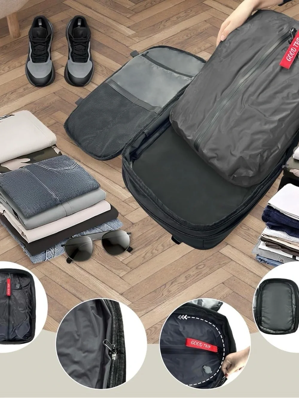 Travel Backpack with USB Charging Port